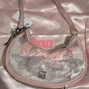 Pink Butterfly Embellished Women's Bag